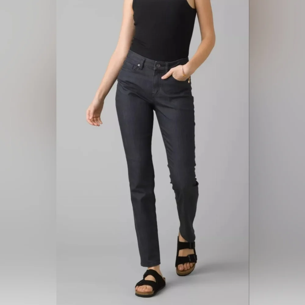 Prana Black Gray Stretch Jeans - Picture 1 of 6